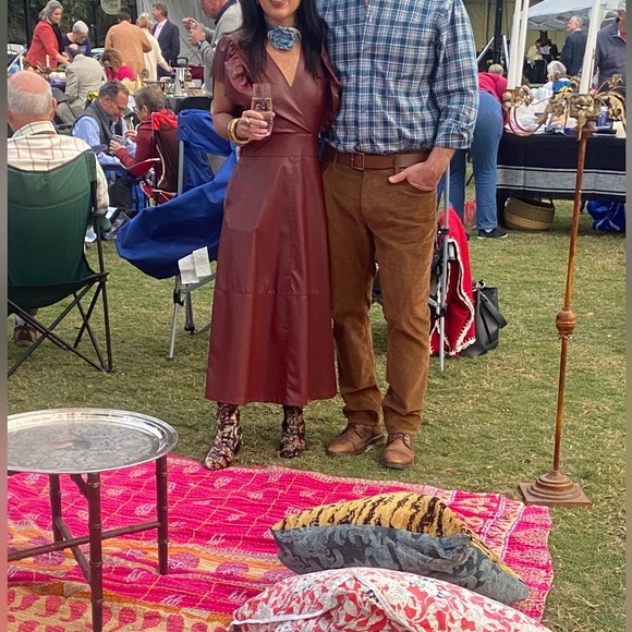 Zara Faux Leather Midi Dress - Picture 2 of 4